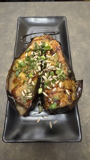 miso eggplant  at Refugio in Valencia