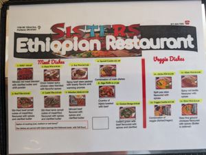  at Sisters Ethiopian Restaurant in Portland