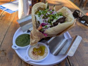Falafel pita at Sumsum San Pancho in San Francisco