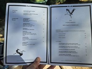 Menu at Ciconia Chellah in Rabat