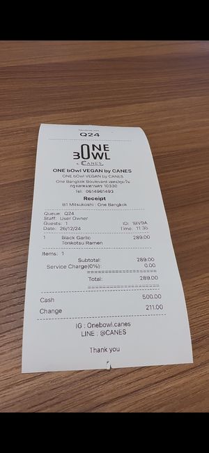   at ONE bOwl Vegan by CANES in Bangkok