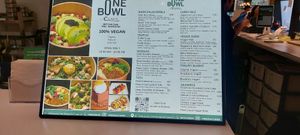 Menu at ONE bOwl Vegan by CANES in Bangkok