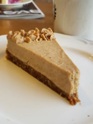 Caramel cheesecake (raw vegan). at Remedy Cafe - Jasper Ave in Edmonton