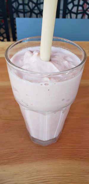 Strawberry milkshake at Remedy Cafe - Jasper Ave in Edmonton