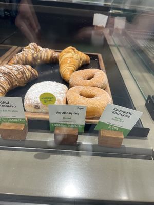 Vegan donut  at Gregory's in Naxos