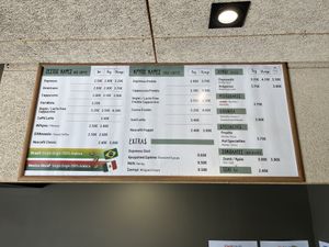 Hot drinks  at Gregory's in Naxos