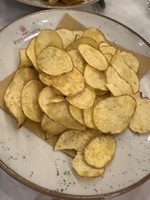 Potato chips  at Fieramosca in Rome