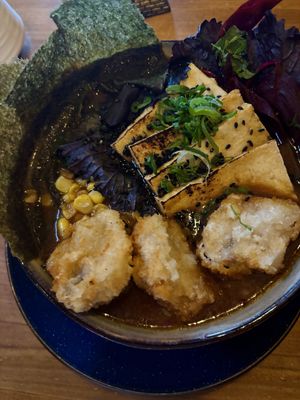 Ramen with tofu  at Horus Vegan in Recoleta