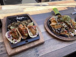 Avocado tacos and loaded nachos   at Nacho Daddy - Downtown in Las Vegas