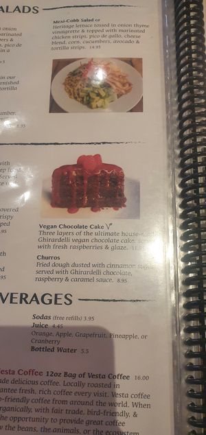 Vegan chocolate cake at Nacho Daddy - Downtown in Las Vegas