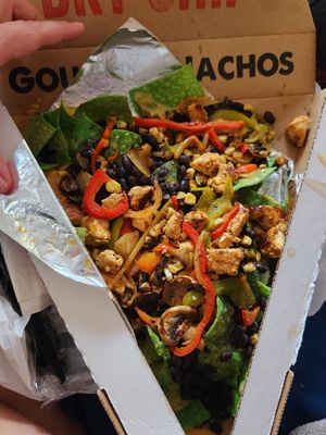 Chick'n nachos at Nacho Daddy - Downtown in Las Vegas