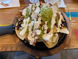 Loaded Nachos with Vegan Crema at Nacho Daddy - Downtown in Las Vegas