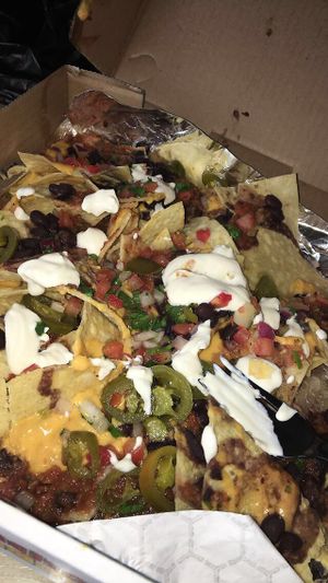 Loaded Vegan Nachos at Nacho Daddy - Downtown in Las Vegas