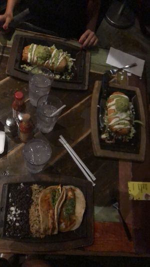 Chimichanga and tacos at Nacho Daddy - Downtown in Las Vegas