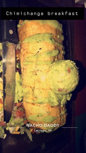 Vegan chimichanga at Nacho Daddy - Downtown in Las Vegas