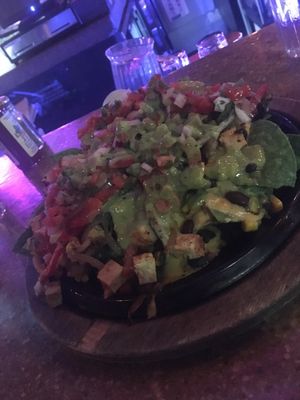 vegan chick’n nachos at Nacho Daddy - Downtown in Las Vegas