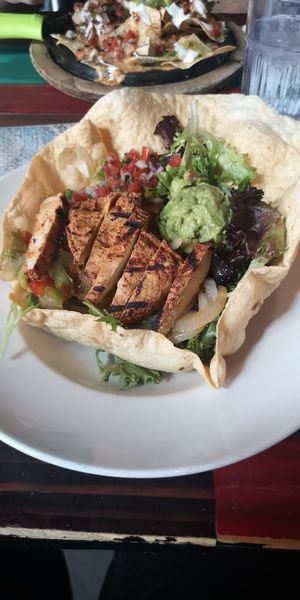 Chicken salad- it was really good and a big portion, couldn't even finish it at Nacho Daddy - Downtown in Las Vegas