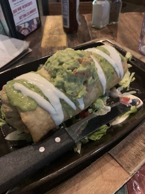 Chikn chimichanga  at Nacho Daddy - Downtown in Las Vegas