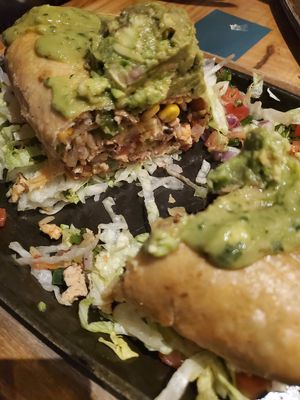 Vegan Chimichangas at Nacho Daddy - Downtown in Las Vegas
