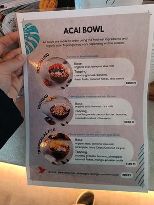Açai bowls at Anjuna Ice Pops in Budapest