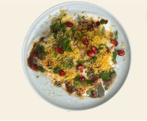 Papdi Chaat Vegetarian Snacks very yummy at Curry Queen Tandoori Restaurant in Hampton