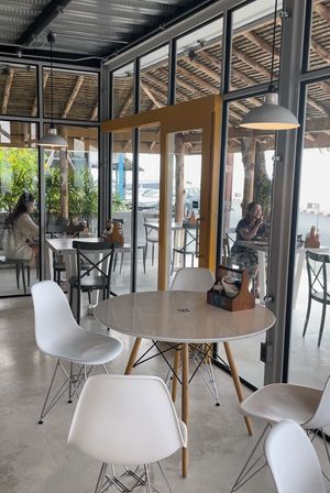 Hall and outdoor seats  at Cafe KOB Seaside in Koh Samui