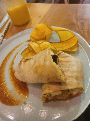 vegan tofu wrap at Lulo Bar in Santa Marta