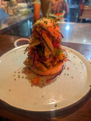 Arepa at Lulo Bar in Santa Marta