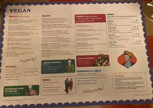 Full vegan menu (also have a GF menu)  at Estadio Lounge in North West London