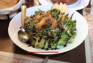 Orange Pomegranate Salad w/Sluced Apples  at Archontiko Klitsa - Αρχοντικό Κλείτσα in Portaria