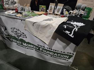Stall at Veganworld, Hasselt BE at Vervet Monkey Foundation in Limpopo