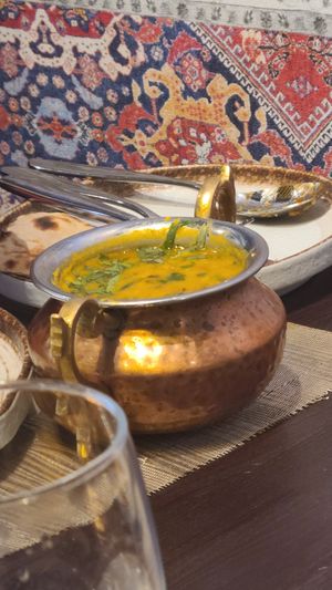 Yellow lentil dal at Turmerica By Tanvi Modi in Sterling