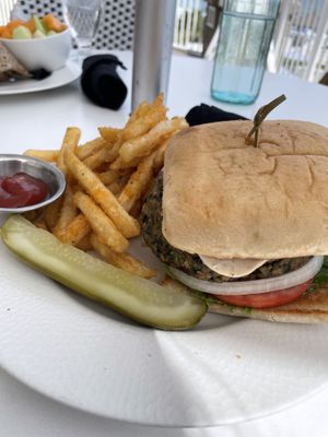 Vegan burger   at Solstice Kitchen & Cocktails in Wrightsville Beach