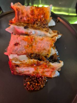 Crispy chickpea and cabbage dumplings at Shu in Collingwood