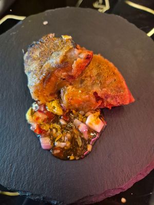 Roasted yuxiang eggplant pancake: yum! at Shu in Collingwood