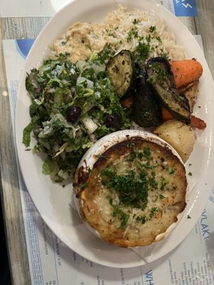 Moussaka vegan   at Yiamas Greek Taverna in Courtenay