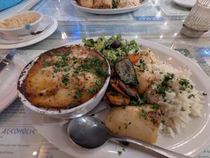 Moussaka at Yiamas Greek Taverna in Courtenay