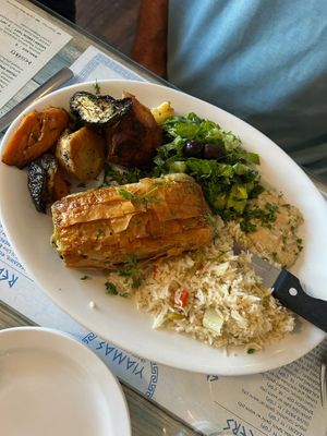 Spanikopita at Yiamas Greek Taverna in Courtenay