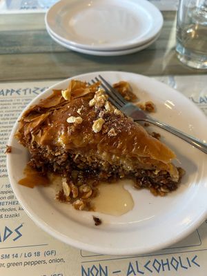 Baklava at Yiamas Greek Taverna in Courtenay