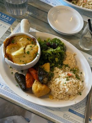 Moussaka at Yiamas Greek Taverna in Courtenay
