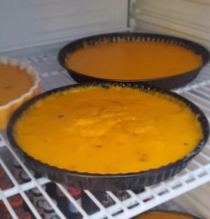 Delicious mandarin tart at Veganarchy in Antwerpen