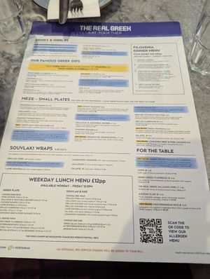 Full menu #Veganuary at The Real Greek in Sheffield