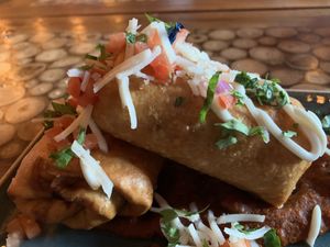 Vegan chimichangas at TownHall in Cleveland