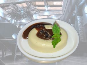 Carmelized butter (superposed over inside decor). at Le Basque in New York City