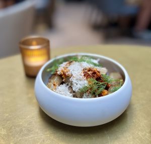 Scorched confit sunchoke  at Le Basque in New York City