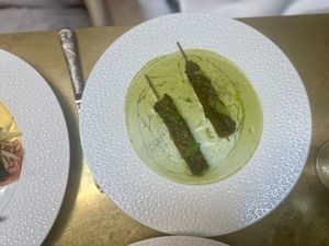 Mint and pistachio lamb  at Le Basque in New York City