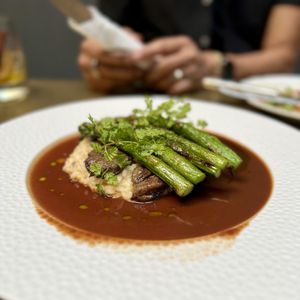 Blue oyster mushroom steak   at Le Basque in New York City