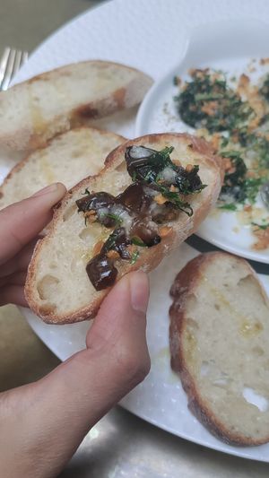 Escargot on toast at Le Basque in New York City