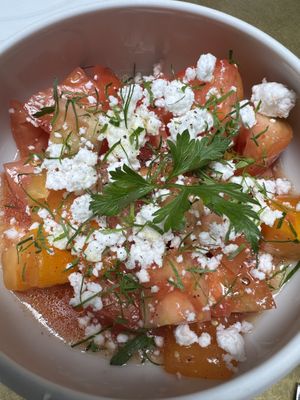 Tomato and feta   at Le Basque in New York City