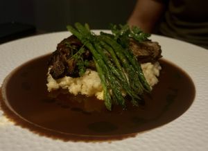 Blue oyster mushroomms  at Le Basque in New York City